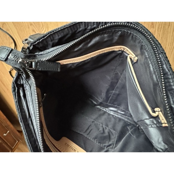 MZ Wallace Crosby Crossbody Black Quilted Nylon Bag - Multi-Strap Designer Purse - Picture 7 of 13